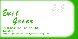 emil geier business card